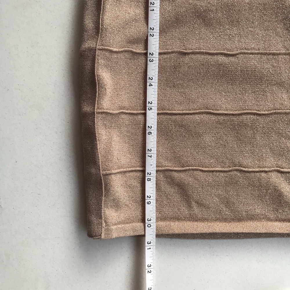 FOREVER 21 | Y2K Champagne Gold Bodycon Bandage Mini Sparkle Dress - Picture 10 of 11